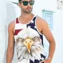 RAISEVERN Mens Tank Tops Summer Sleeveless Tee Cool Workout T-Shirts Beach Novelty Undershirts (XX-Large, A Flag 01)