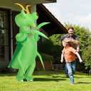 Mantis Costume For Adults,Funny Inflatable Costumes,Halloween Blow up Insect Costume for Women Men Cosplay Parties (Green)