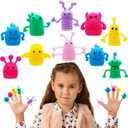 3 x 20 PCS Cute Finger Puppets Toys,Monster Stretchy Finger Puppets Fidget Toys,Soft Rubber Finger Doll Toys for Role Playing,Party,Christmas