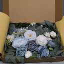 Faux Flower Swag Set of 2 for Wedding Welcome Signs Floral Swag Wedding Reception Ceremony Signs Decor (Blue)
