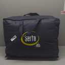 Serta Goose Feather Down Fiber Cotton Comforter Queen Size - 100% Cotton Duvet Insert - Hotel Luxury Hypoallergenic Bedding Comforter Extra Warmth 90 x 90 Inch White