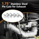 304 Stainless Steel Pie Cuts, 1.75'' Polished Exhaust Cutout Laser Cut and Deburred for Custom Exhaust System 5 Pcs