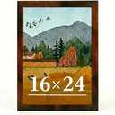 16x24 Picture Frame for Wall Display, 16x24 Brown Picture Frame with Shatter Resistant Plexiglass, Stable and Sturdy 16 x 24 Poster Frame for Wall Display, Handpicked Gift Collection, 1 Pack