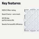 Amazon Basics MERV 5 AC Furnace Air Filter, 16x20x1 inches, 6-Pack (Actual Size: 15.75" x 19.75" x 0.75")