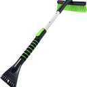 SEAAES Ice Scraper with Snow Brush for Car Windshield, Upgraded Extendable Snow Brush with Foam Grip for Truck SUV Vehicle Windows