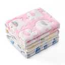 1 Pack 3 Blankets Super Soft Fluffy Premium Fleece Pet Blanket Flannel Paw Printed Throw for Dog Puppy Cat (Medium 30x20'', Beige, Grey, Navy)