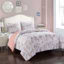 Pop Shop Marble Comforter Set, Full/Queen, Rose Gold (Multicolor)
