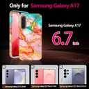 Casetego for Galaxy A17 5G Case,Compatible with MagSafe,[Military Grade Drop Test] Full Body Protection Slim Shockproof Rugged Marble Women Case for Samsung Galaxy A17 5G 6.7 inch,Celeste/Pink