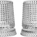 360 Rotating Whiskey wine glass with Swivel Base (hammered texture)