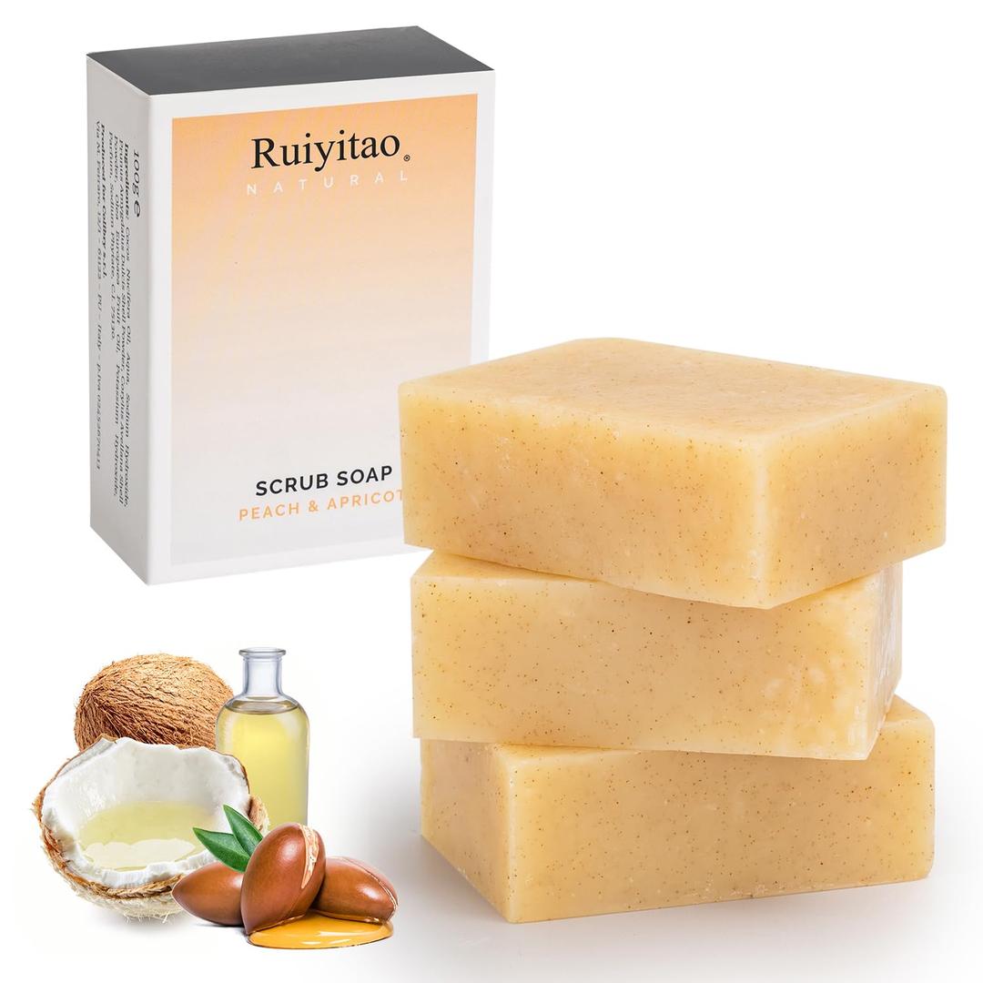 3 x Cold process soap, 10.6oz Pack of 3 suitable for the body and face,Handmade bath soap deeply cleanses, smooths, with moisturizing and brightening effects, suitable for all skin types,Made in Italy