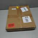 Hosfais Side Table Small End Table, C-Shaped Wood Sofa Table with Metal Frame for Living Room, Bedroom, Small Spaces (Rustic Brown)