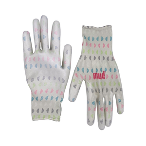 M/L Geo Print Polyester Garden Gloves
