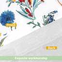 DriftAway Sylvia Floral Botanical Herbs Watercolor Printed Pattern Lined Blackout Thermal Insulated Window Curtain Valance Rod Pocket Single 52 Inch by 18 Inch Plus 2 Inch Header Multi