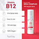 2 x Vitamin B12 Spray 500 mcg (150 Servings) - Quick Absorption MHA Complex (Methylcobalamin, Hydroxycobalamin, Adenosylcobalamin) - Vegan, Non-GMO, Liquid B12 Supplement