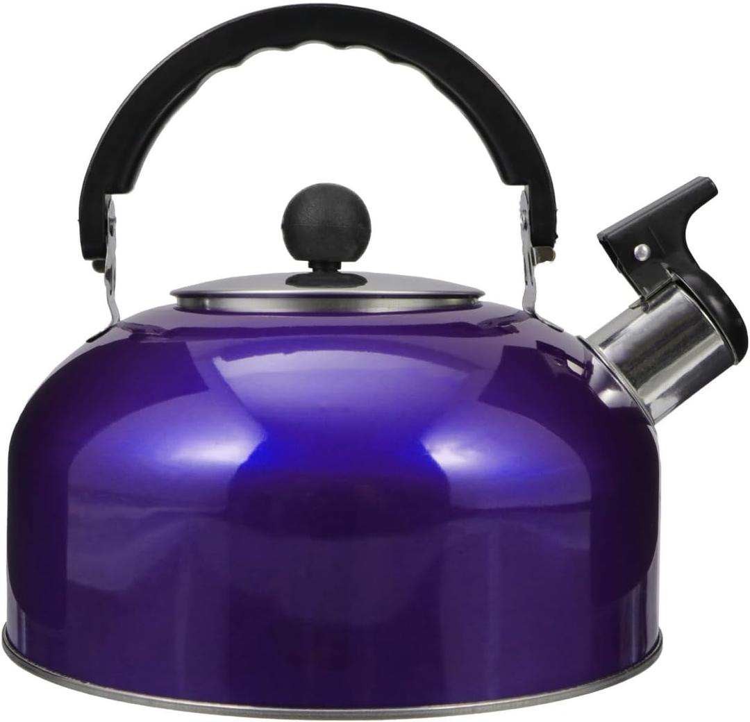 iplusmile Stainless Steel Whistling Tea Kettle for Stove Top Tea Kettle for Home Kitchen Ergonomic Handle 2.10 Quart Water Boiler for Coffee and Daily Use
