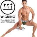 SKYSPER Jockstrap Athletic Supporters for Men Jock Strap Male Underwear Men's Thong Jockstrap Underwear (Green, XXL)