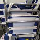 Rio Beach 2-Pack 17" Extended Height 4-Position Folding Beach Chair, Blue/White
