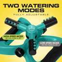 Joeys Sprinkler for Yard, Rotating Garden Sprinkler with 3 Adjustable Arms, Weighted Base, Expandable Connection, Lawn and Yard Sprinklers (Green)