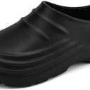 Work Shoes for Men & Women Non Slip Clogs Kitchen Chef Shoes Comfortable Women Clogs Beach Shoes (8.5 Women/6.5 Men, Black)
