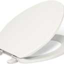 KOHLER K-4774-96 Brevia Elongated Toilet Seat with Quick-Release Hinges And Quick-Attach Hardware For Easy Clean, Biscuit