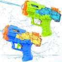 Water Guns for Kids, 2 Pack Mini Squirt Guns with Trigger Small Water Blaster Pistol Toys for Boys Girls Toddlers Summer Outdoor Yard Swimming Pool Beach Water Fighting Party Favors (Blue-Green)