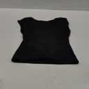 SUUKSESS Women Backless Sexy Going Out Tops Double Lined Open Back Y2k Basic Tee Shirts (Large, Jet Black)