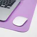 Leather Desk pad Protector, Large Desk mat with Natural Cork & PU Leather,Mouse pad,Non-Slip Office Desk Mat,Waterproof Desk Writing Pad for Office and Home (35in*17in, Purple)