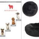 nononfish Puppy Beds for Small Dogs Washable 19" Black Calming and Anxiety Pet Beds Fluffy and Plush Durable Small Dog Bed