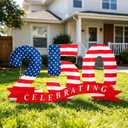 USA 250th Anniversary Light Up Numbers, Patriotic Outdoor Yard Decoration with 99 Lights, Independence Day Lawn Decor for Front Yard, Garden, Porch, Walkway and Holiday Celebrations