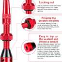 Tubeless Presta Valve Stems, 40mm Presta Valve Stems with Valve Core Remover Caps - Super Light Alloy - Pair -Multiple Color and Size Options(Blue, 40MM)