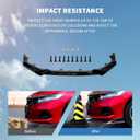 Archaic Front Bumper Lip Compatible for Honda Accord 10.5th Sedan SE/EX-L/LX/Sport/Touring 2021 2022, Splitter Under Chin Body Kit Lower Spoiler