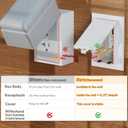 Recessed Outlet Box, DBVS1W-1 Low Profile Electrical Outlet Boxes, Wall Plate Kit for New Vinyl Siding, Enclosed Weatherproof Pack with Duplex & Decorator Style Covers,1-Gang, Vertical, White