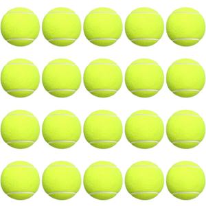 Vinsot 24 Pack Tennis Balls Bulk, Standard Pressure Balls for Training Playing Player Beginner Youth, 2.5 Inch (Yellow)