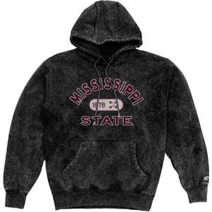 Blue 84 NCAA unisex-adult Ncaa Officially Licensed Mineral Wash Hooded Sweatshirt Applique (Gray, S)