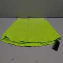 PINSPARK Womens Tennis Skirt High Waisted Golf Skort with 2 Pockets Stretchy Athletic Skirts for Workout Pickleball Running (Small, Neon Green)