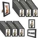 4x6 Picture Frame Bulk Set of 48 Black Photo Frames Display 4x6 Photos Gallery Wall Photo Frames Simple Wooden Multi Picture Frames for Wall Mounting or Tabletop