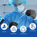 3 x JMU 200 Black Nitrile Gloves Small, 3.5Mil Disposable Gloves Latex-Free Powder-Free, for Medical, Food Prep, Cleaning. Small