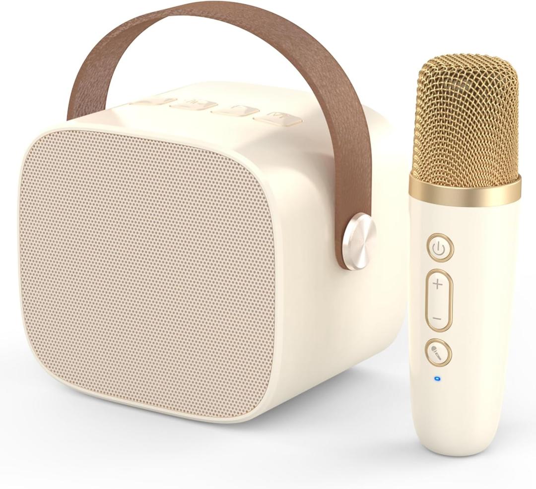 Mini Karaoke Machine, Funny Toys Christmas Birthday Gifts for Kids Age 4-12 Girls, Boys, Adults, MEGUO Karaoke Microphone Toys for 4,5,6,7,8,9,10,11,12+ Year Old Girls Boys Kids Birthday Party