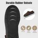 Mens Slip-On Moccasin Slippers, Warm Winter Microsuede House Shoes with Memory Foam, Indoor and Outdoor Loafer Style (Brown)