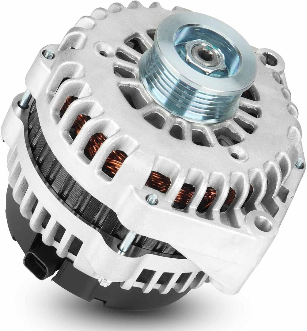 New Alternator (145 Amp, with 2Pin Plug) Fit for 20052007 Chevrolet Silverado 1500/2500 HD/3500, 2005 2006 Chevrolet Avalanche 1500/Silverado 1500 HD, GMC Sierra 1500/1500 HD/2500 HD/3500, 5.3/6L