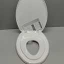 Little2Big Toilet Seat with Built-In Toddler Potty Training Seat, Slow Close, Easy to Install, Made in USA, ELONGATED, White