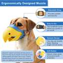 Dog Muzzle for Medium-Sized Dogs, Bite Proof & Anti Licking - Soft TPR Safety Muzzle with Adjustable Hawk-Beak Design for Walking, Grooming, Vet Visits, Gentle and Breathable