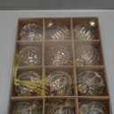 12 PCS Champagne Christmas Ornaments, 80mm/3.15 Inches Clear Luxury Hand-Painted Xmas Ball Ornaments for Christmas Tree Rustic Farmhouse Wedding Home Decor