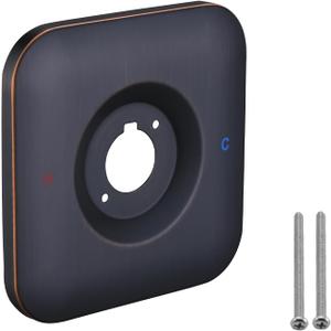 Replacement Escutcheon Plate, Compatible with Moen Genta LX Posi-Temp, for One-Handle Tub and Shower Faucets, Single Metal Square Shower Escutcheon Kit, Oil Rubbed Bronze