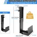 Adjustable Clamp Mount on Desk for PC Tower - No Drilling, Height Adjustable from 13.2" to 21.6", Width Adjustable from 5.5" to 9.8", Heavy Duty Under Desk Computer Mount, Computer Mount for Desk