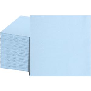 NatNarr 120 Pcs Cocktail Napkins Light Blue Napkins Disposable Dessert Beverage Napkin Blue Party Napkin for Baby Shower, Wedding, Birthday, 5 x 5 Inch