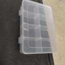 16 Pcs 8 Grids Clear Organizer Box Plastic Storage Container with Adjustable Dividers for Electronics Jewelry Beads Art DIY Crafts Fishing Small Parts