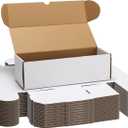 EXYGLO Trading Card Storage Box 25 Pack 520 Count 20pt, 10.6x4.1x3.2 Inch White Cardboard Card Boxes for TCG/MTG/Sport Cards, Fit 3x4 Toploader Shipping or Storing, 13000 Max Capacity in Total