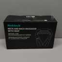 Nekteck Shiatsu Neck Massager with Heat for Pain Relief Deep Tissue, FSA Eligible Back Shoulder Kneading Massage Pillow, Body Relaxation Tools Gifts for Him Her, HSA Eligible (NOT Cordless) (Black)