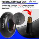 AR-PRO Relacement 24x12-12 Heavy-Duty Inner Tubes for ATV, Lawn Tractor, Mowers, Golf Cart, Snow Blowers, and More - With TR13 Straight Valve Stems - Made from Durable Butyl Rubber (2-Pack)